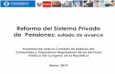 Reforma del Sistema Privado de Pensiones: estado de avance