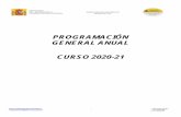 PROGRAMACIÓN GENERAL ANUAL CURSO 2020-21
