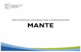 UBICACIÓN DE OFICINAS POR COORDINACIÓN: MANTE
