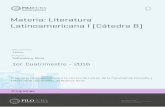 Materia: Literatura Latinoamericana I (Cátedra B)
