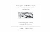 F R for Renaissance Lute Volume II