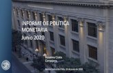 INFORME DE POLÍTICA MONETARIA Junio 2020