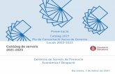 Presentació Catàleg 2021 Pla de Concertació Xarxa de ...