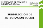 SUBDIRECCIÓN DE INTEGRACIÓN SOCIAL - Sabaneta