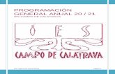 PROGRAMACIÓN GENERAL ANUAL 20 - IES Campo de Calatrava