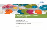 Presentación oral (remota) - Europa