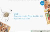 CIDET Reunión Junta Directiva No. 137