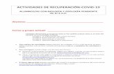 ACTIVIDADES DE RECUPERACIÓN-COVID-19