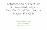 Actualización del perfil de biodiversidad del país Sección ...