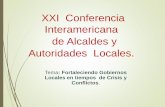 XXI Conferencia Interamericana de Alcaldes y Autoridades ...
