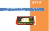 MEMORIA TECNICA 2012 CENTRO COMUNITARIO FINDE