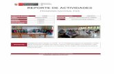REPORTE DE ACTIVIDADES - Programa Nacional PAIS