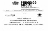 “REGLAMENTO DE DEL MUNICIPIO DE CÁRDENAS, TABASCO”