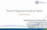 Tema 5: Organización de los Datos