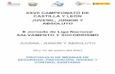 XXVII CAMPEONATO DE CASTILLA Y LEÓN JUVENIL, JÚNIOR …