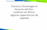 Ciencia y Tecnología al Servicio del Pos- conflicto en ...