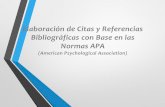 Elaboración de Citas y Referencias Bibliográficas con Base ...