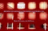 REUNIÓN CON LAS FAMILIAS DE LOS ESTUDIANTES DE 4º …