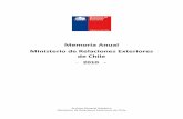 Memoria Anual Ministerio de Relaciones Exteriores Chile
