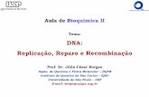 DNA: Replicação, Reparo e Recombinação