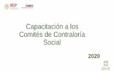 Capacitación a los Comités de Contraloría Social