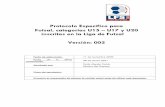 Protocolo Específico para Futsal, categorías U15 U17 y U20 ...