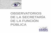 Observatorios de la Secretaría de la Función Pública