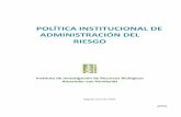 POLÍTICA INSTITUCIONAL DE ADMINISTRACIÓN DEL RIESGO