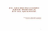 El secreto como arte poética en el Quijote