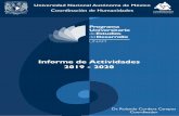 Informe de Actividades 2019 - 2020 - UNAM