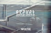 ANNUAL REPORT 2012-2013 - IESE