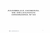 ASAMBLEA GENERAL DE DELEGADOS ORDINARIA N°34