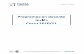 Programación docente Inglés Curso 2020/21