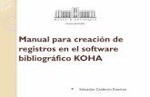 Manual para creación de registros en el software ...