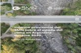Informe provisional del SMN sobre el estado del clima en ...