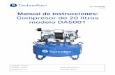 Manual de instrucciones: Compresor de 20 litros modelo DA5001