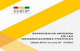 DEMOCRACIA INTERNA EN LAS ORGANIZACIONES POLÍTICAS ¿Qué …