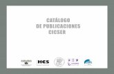 CATÁLOGO DE PUBLICACIONES CICSER