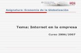Tema: Internet en la empresa