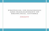 PROTOCOL ON DIAGNOSIS AND MANAGEMENT OF BRONCHIAL ASTHMA