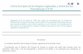 Carta Europea de las lenguas regionales y minoritarias ...