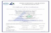 Certificate of Accreditation - CALMET