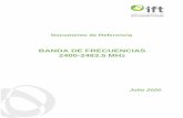 BANDA DE FRECUENCIAS 2400-2483.5 MHz