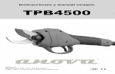Instrucciones y manual usuario TPB4500 - Anova