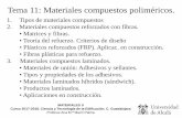 Tema 11: Materiales compuestos poliméricos.