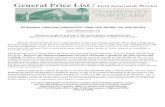 General Price List / Lista General de Precios