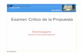 Examen Crítico de la PropuestaExamen Crítico de la Propuesta