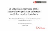 La Gobernanza Territorial para el Desarrollo: Organización ...
