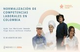 NORMALIZACIÓN DE COMPETENCIAS LABORALES EN COLOMBIA
