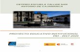 PROYECTO EDUCATIVO INSTITUCIONAL PEI - 2017-2020